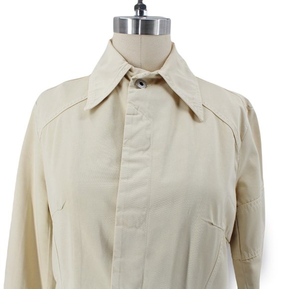 DIESEL 90s Vintage Cream Cargo Utility Jacket Chore Coat Cotton Distressed SZ M - Picture 3 of 16